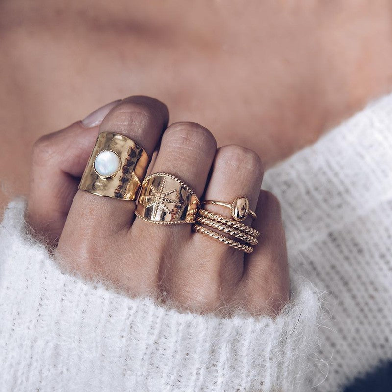 Bague Olia plaqué or femme ovale alliance classique-9Avril