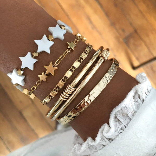 Bracelet Estrella étoile nacre tendance femme bijou -9Avril