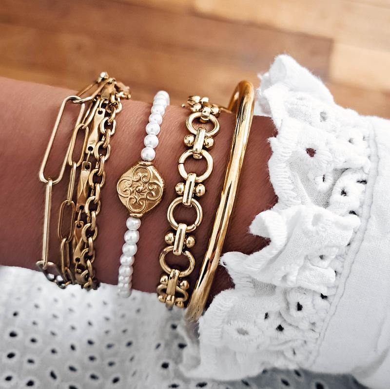 Bracelet Petit Molitor multi chaines rock bohème plaqué or -9Avril