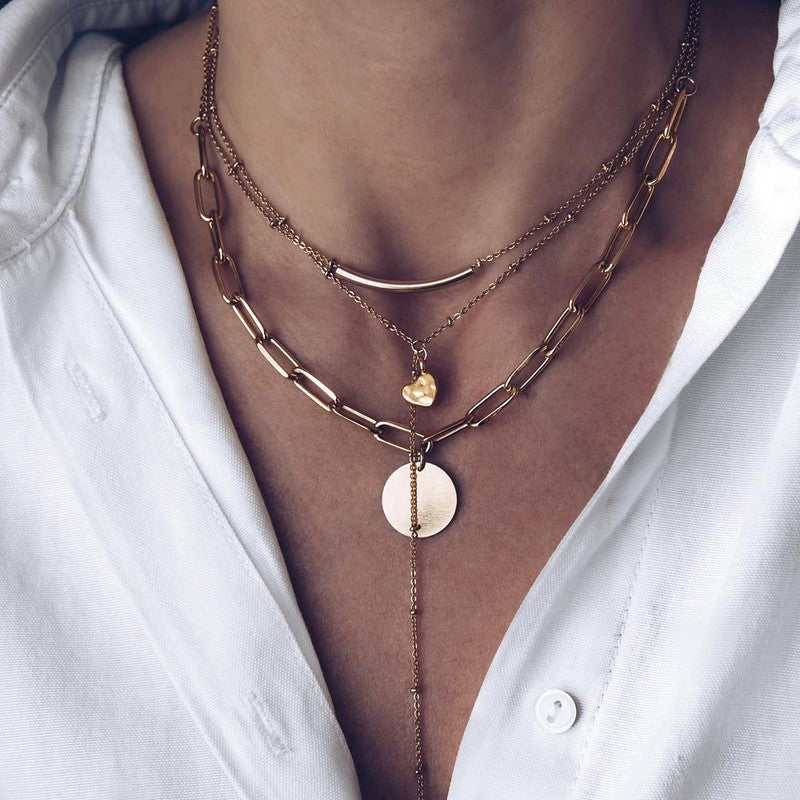 Collier Chamade cravate femme petit coeur -9Avril