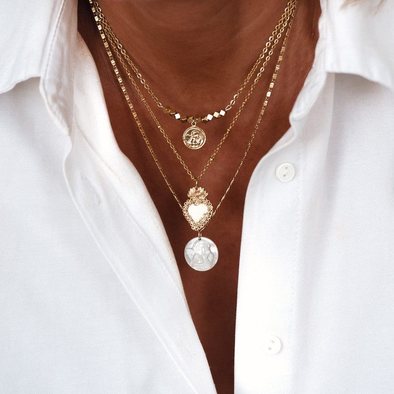 Collier Gabriel femme pendentif médaille ange-9Avril