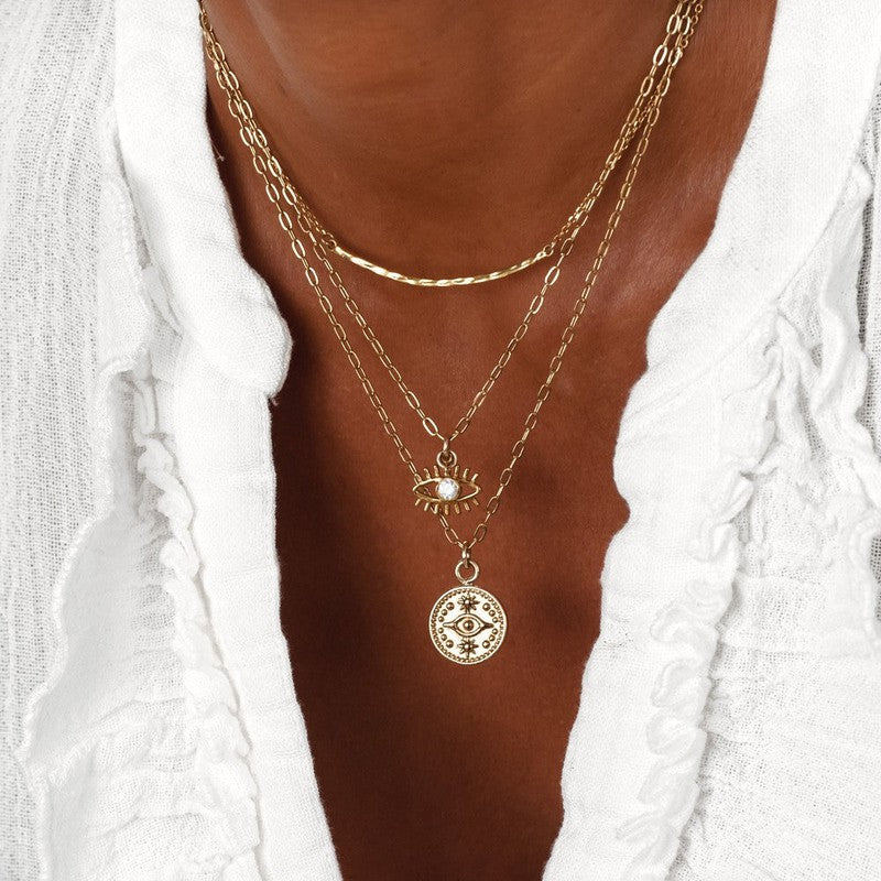 Collier Irma femme médaille oeil créateur-9Avril