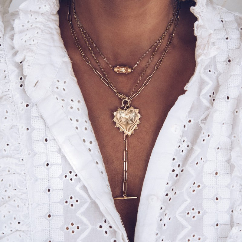 Collier Montmartre gros coeur sacré ex voto -9Avril