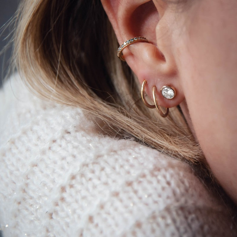 clous d'oreilles plaqué or