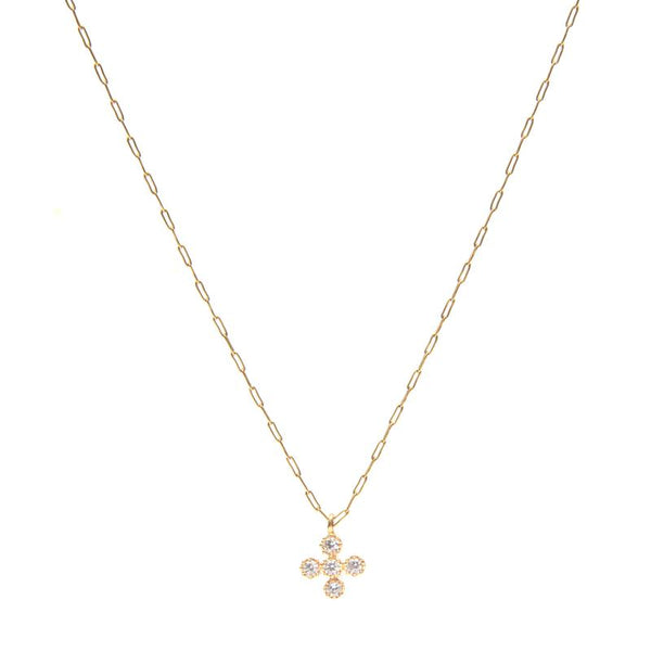 Baby tiny cross croix plaqué or ras de cou choker femme-9Avril