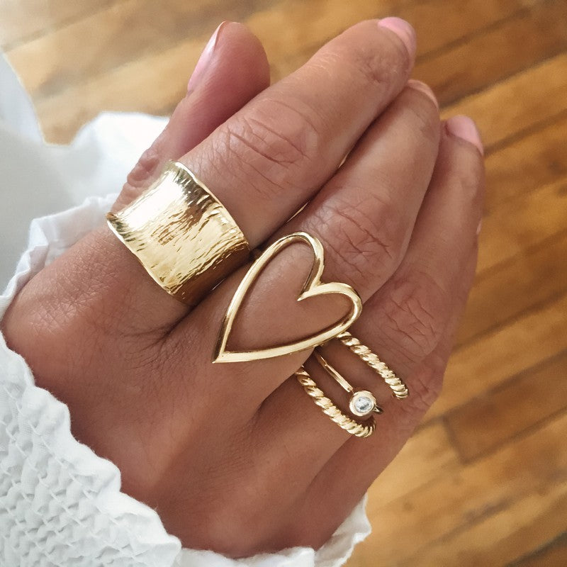 Bague Plaqué Or 24 Carats Prix Bague Sahara Réglable Plaqué Or