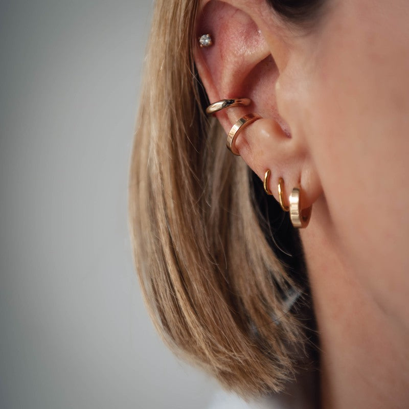 Bague d'oreille Lita plaqué or femme rock tendance -9Avril