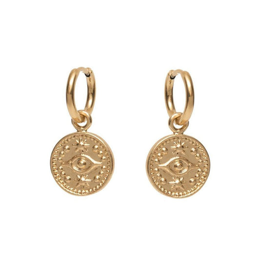 Boucles d'oreilles Créole Irma plaqué or femme astrologie voyance-9Avril