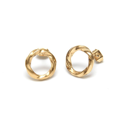 Boucles d'oreilles Gisèle dorées à l'or fin femme -9Avril
