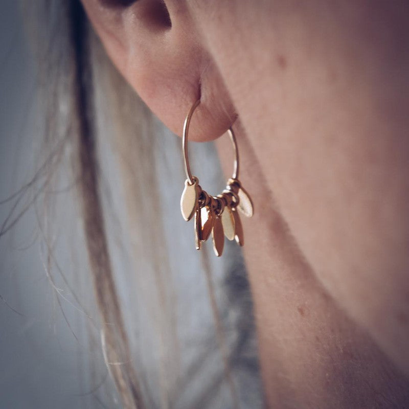 Boucles d'oreilles créole Sunshine plaqué or femme-9Avril