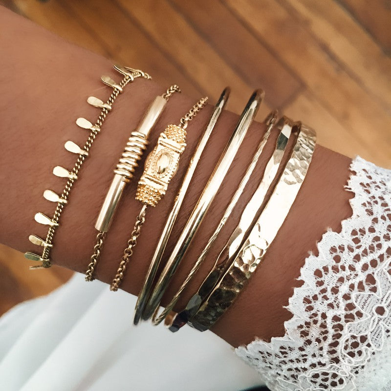 Bracelet Boho Massaï plaqué or femme bohème -9Avril