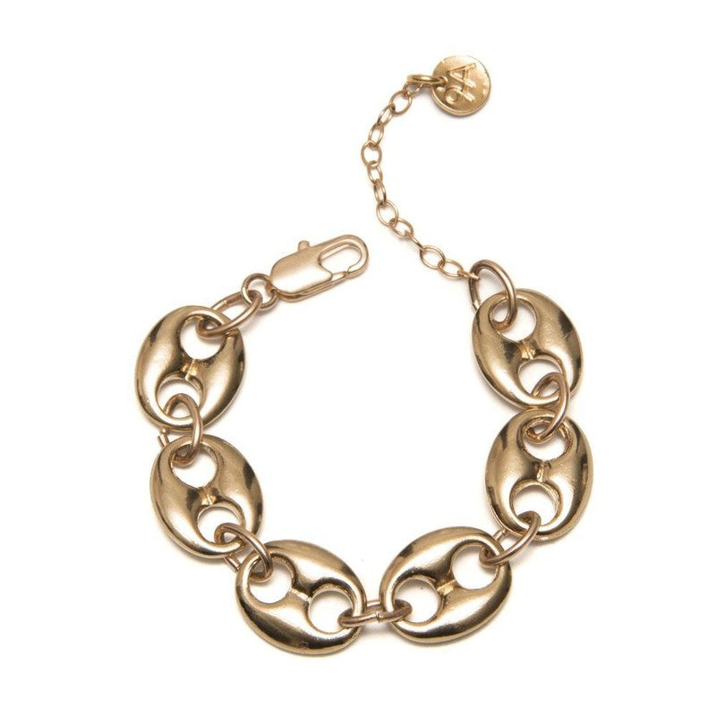 Bracelet Espresso gourmette grain de café plaqué or femme -9Avril