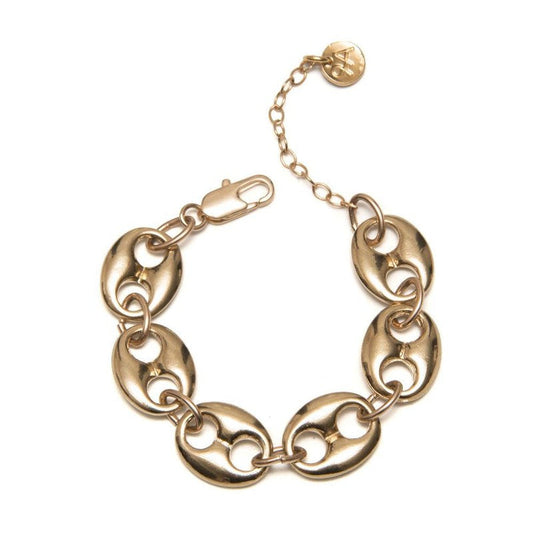 Bracelet Espresso gourmette grain de café plaqué or femme -9Avril