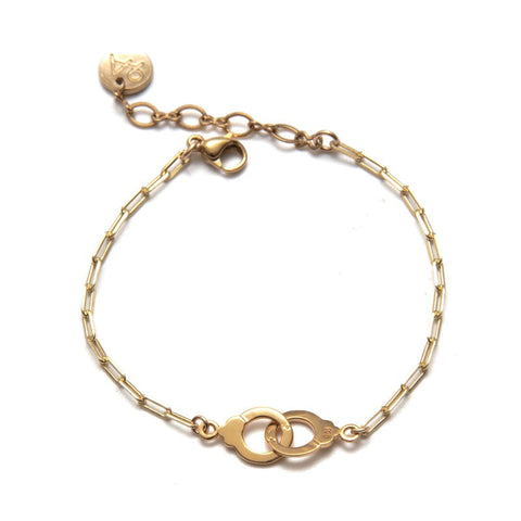 Bracelet Inséparable plaqué or femme menottes -9Avril