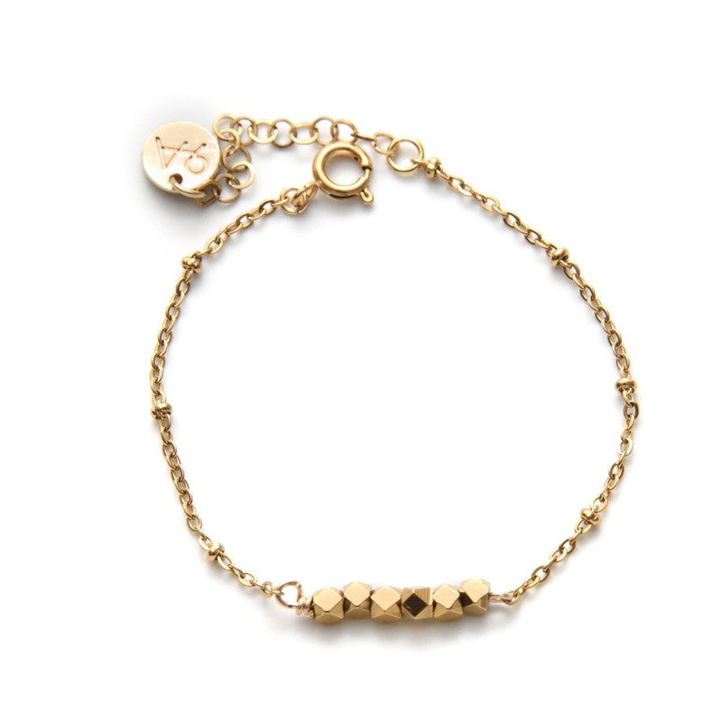 Bracelet Pépites femme doré à l'or fin 24 carats -9Avril