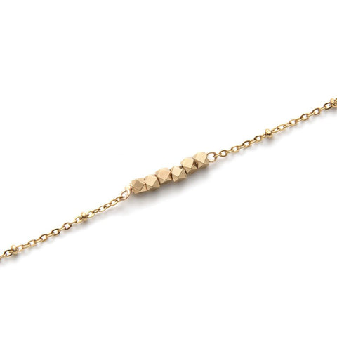 Bracelet Pépites femme doré à l'or fin 24 carats -9Avril