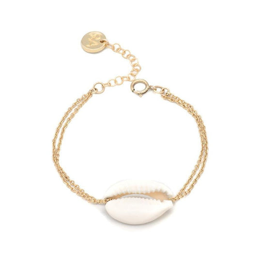 Bracelet Seychelles coquillage cauris plaqué or plage -9Avril