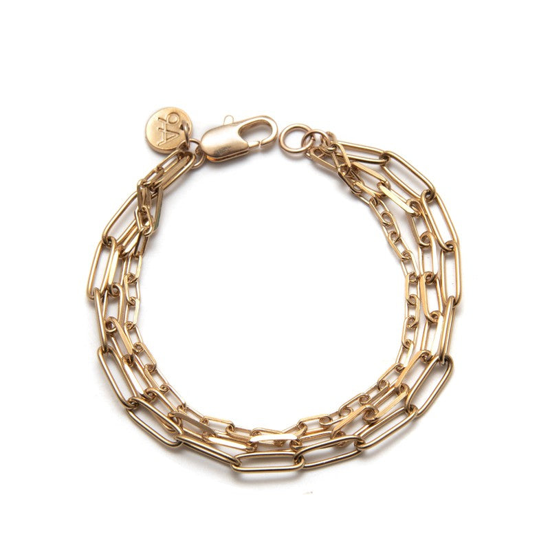 Bracelet Sorbonne multi chaines plaqué or femme-9Avril