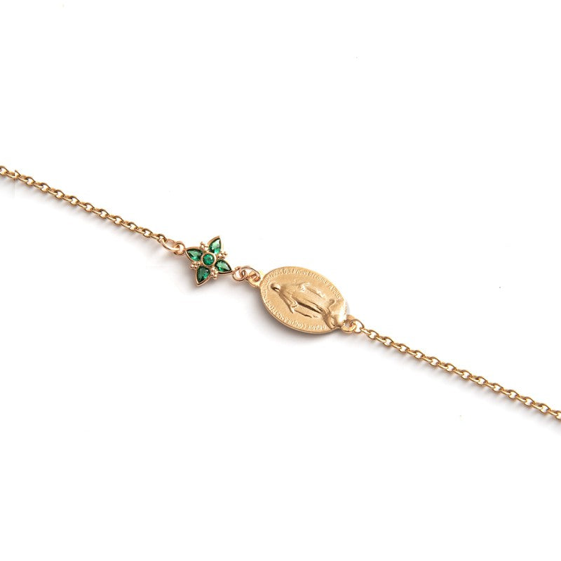 Bracelet Vierge Absinthe miraculeuse plaqué or diamant-9Avril