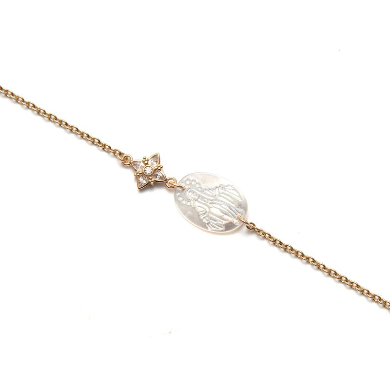 Bracelet Vierge de nacre Diamant médaille miraculeuse-9Avril