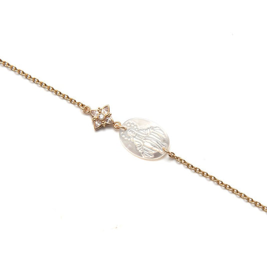 Bracelet Vierge de nacre Diamant médaille miraculeuse-9Avril