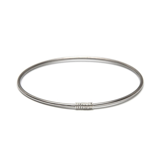 Bracelet jonc Petit Massaï argent acier inoxydable femme -9Avril