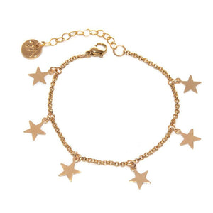 Bracelet plaqué or femme petites étoiles bijoux créateur bohème-9Avril
