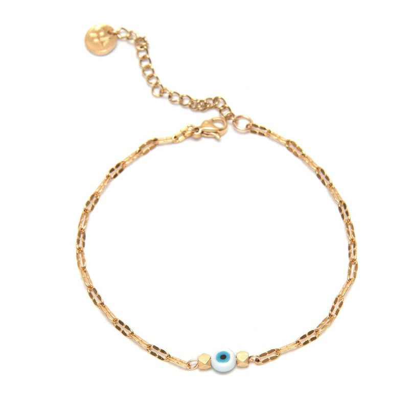 Chaine cheville plaqué femme or oeil santorin femme bohème-9Avril