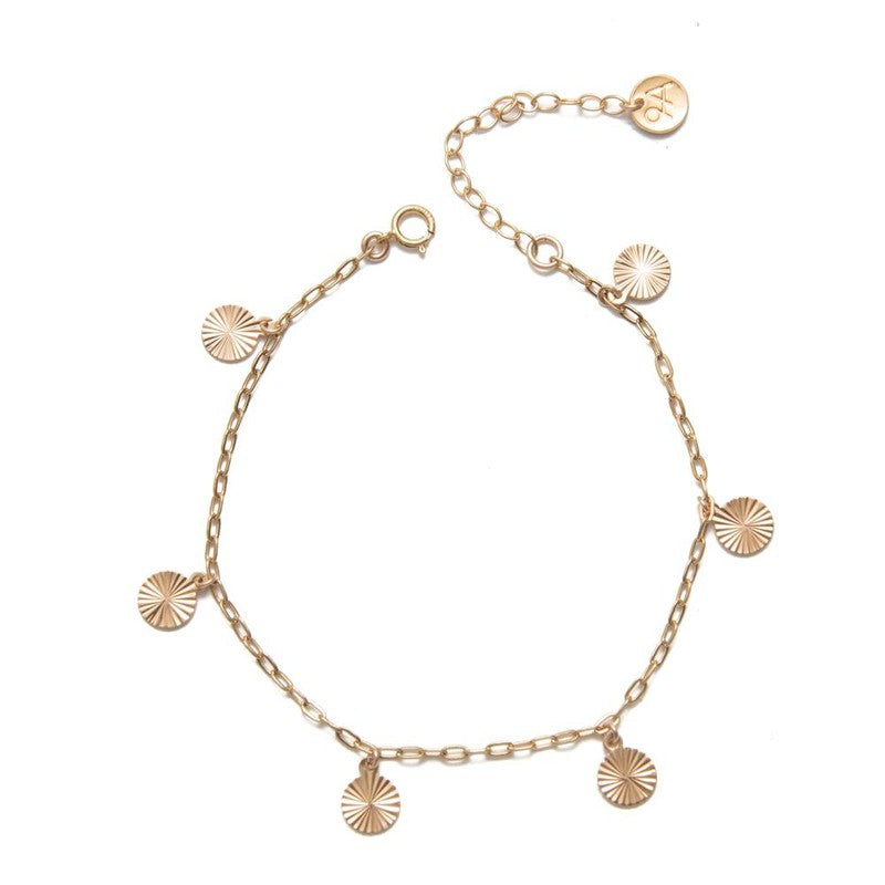 Chaine de cheville Ariel bracelet plaqué or femme -9Avril