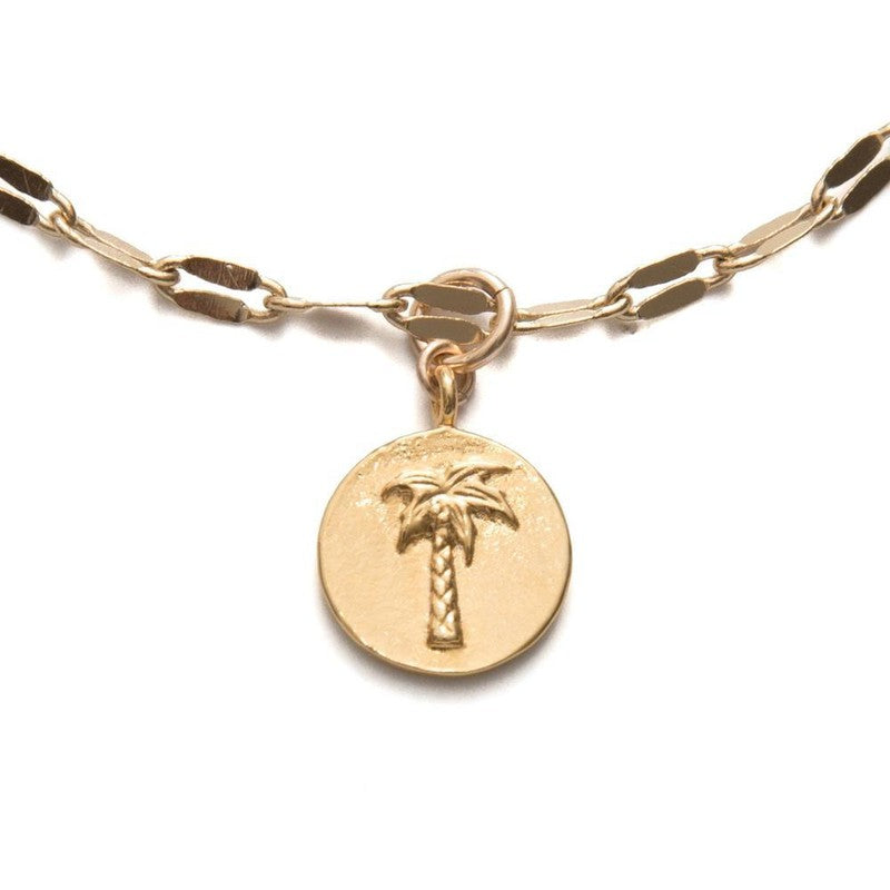 Chaine de cheville Palma plaqué or femme tendance été -9Avril