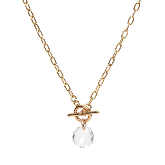 Collier Amulette Givre plaqué or cristal de roche vitrail-9Avril