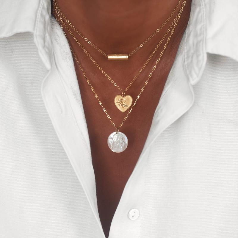 Collier Angel femme ange nacre raphael -9Avril