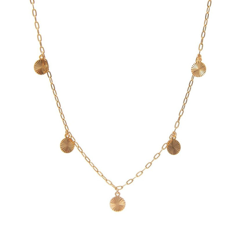 Collier Ariel choker femme médailles bohème ras de cou -9Avril