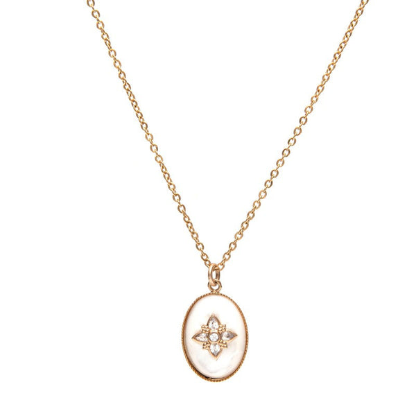 Collier Charleston Diamant médaille femme nacre-9Avril