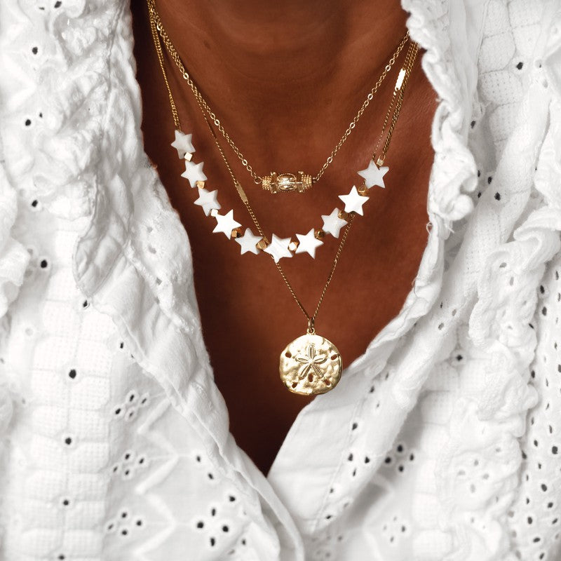 Collier Estrella star étoiles blanches nacre choker-9Avril