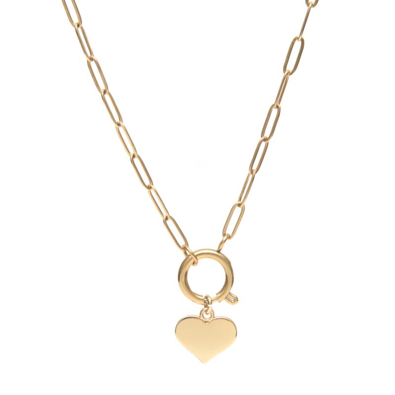 Collier Falling in love plaqué or femme coeur amour-9Avril