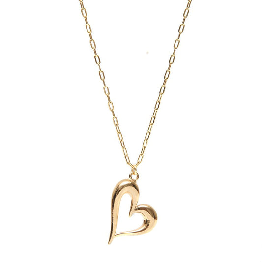 Collier Felicita coeur femme doré à l'or 24 carats -9Avril