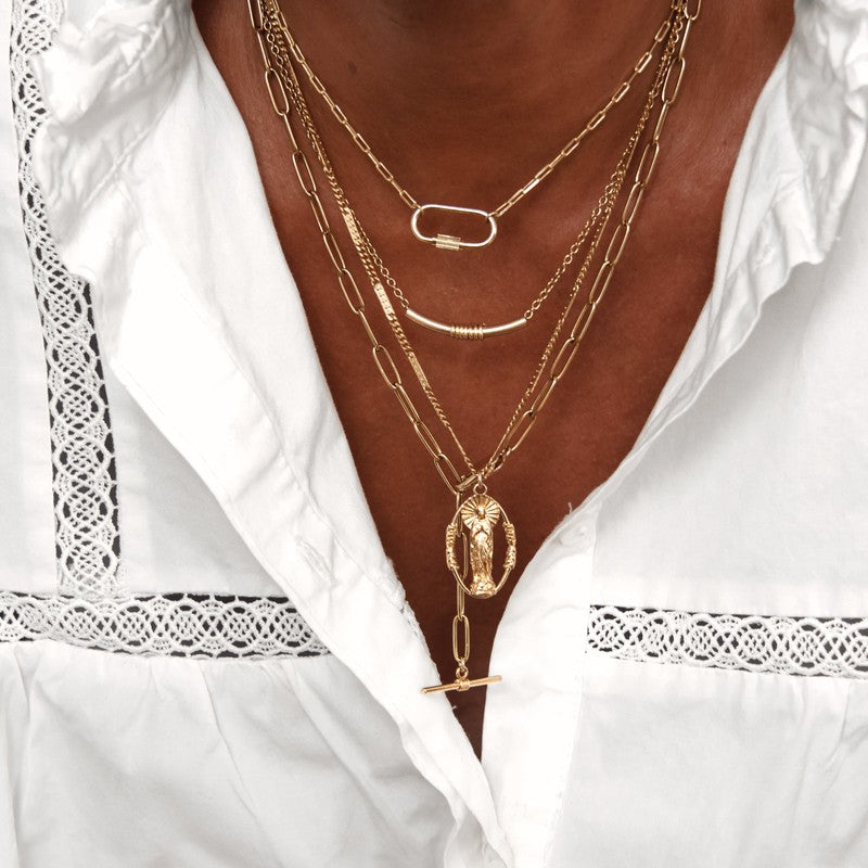 Collier Grand Nina femme tendance rock bohème -9Avril