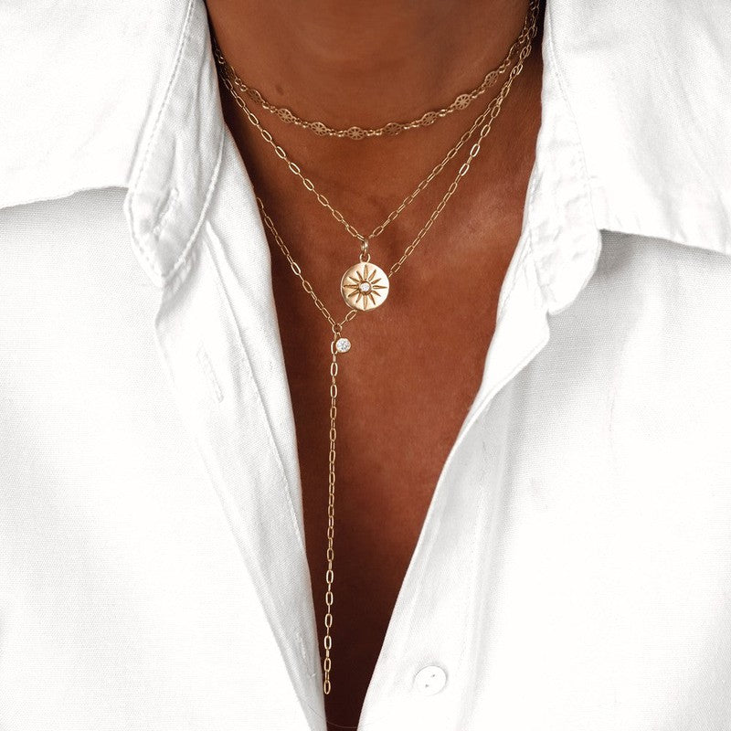 Collier Lemon ras de cou choker rock plaqué or -9Avril