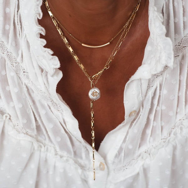Collier Louisiane Diamant perle baroque femme -9Avril
