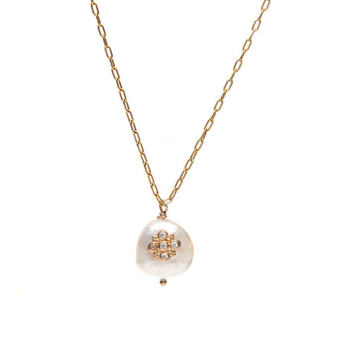 Collier Louisiane Diamant perle baroque femme -9Avril