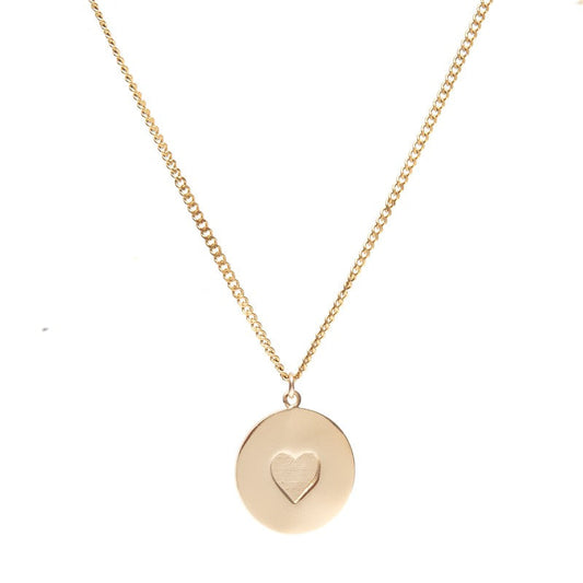 Collier Lova médaille coeur gravé femme-9Avril