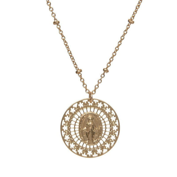 Collier Madone pendentif religieux vierge Marie-9Avril
