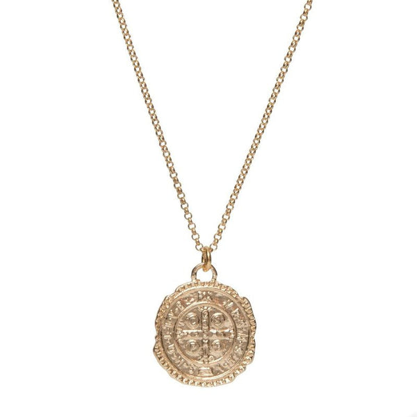 Collier Merovingian coin croix monnaie -9Avril