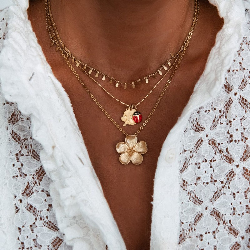 Collier Petit Bohème plaqué or ras de cou choker-9Avril