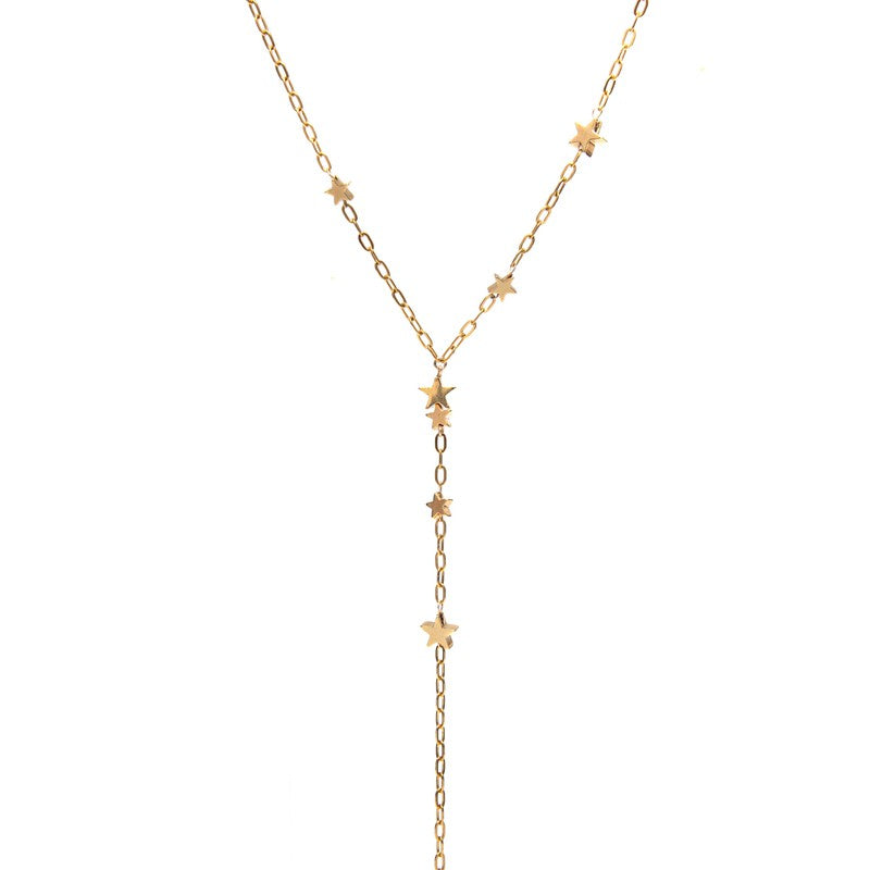 Collier Pluie d'étoiles acier inoxydable femme bijoux createur -9Avril