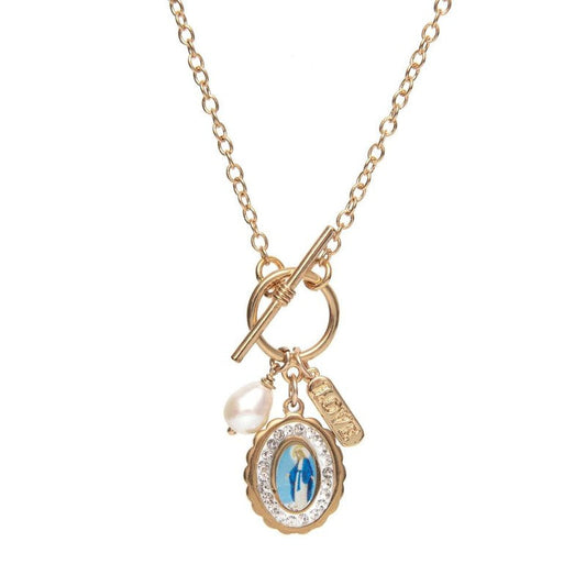 Collier Rita Indigo madone miraculeuse Marie-9Avril