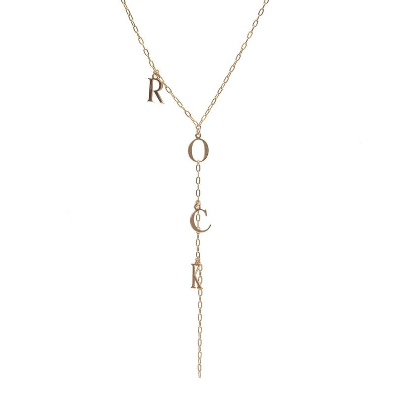 Collier Rock plaqué or femme tendance bijou créateur -9Avril