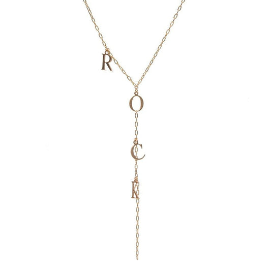 Collier Rock plaqué or femme tendance bijou créateur -9Avril