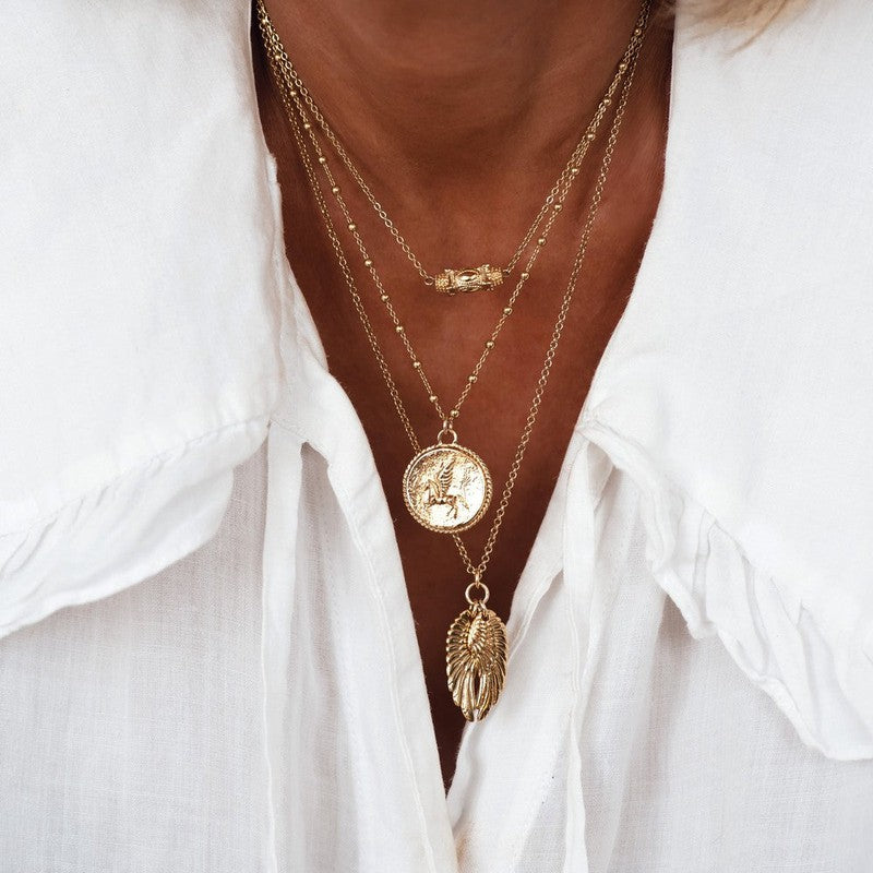 Collier Wings plaqué or ailes d'anges bijou créateur-9Avril